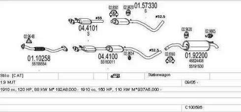 MTS C100586013303 - Система випуску ОГ autozip.com.ua