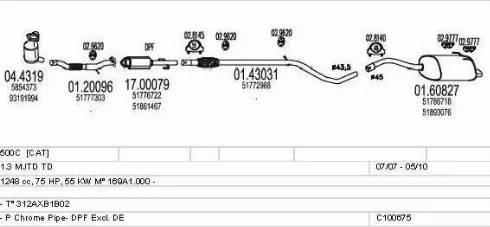 MTS C100675021786 - Система випуску ОГ autozip.com.ua