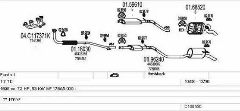 MTS C100150012860 - Система випуску ОГ autozip.com.ua