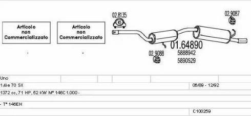 MTS C100259012981 - Система випуску ОГ autozip.com.ua