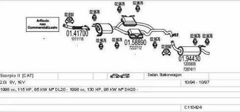 MTS C110424009518 - Система випуску ОГ autozip.com.ua