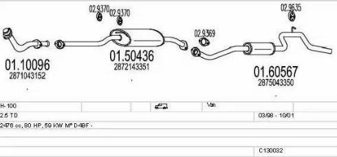 MTS C130032002780 - Система випуску ОГ autozip.com.ua