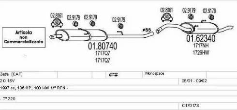 MTS C170173009019 - Система випуску ОГ autozip.com.ua