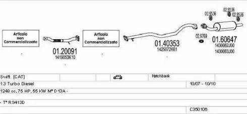 MTS C350106022625 - Система випуску ОГ autozip.com.ua