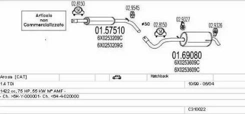 MTS C310022006892 - Система випуску ОГ autozip.com.ua