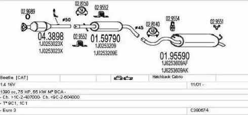 MTS C380674007729 - Система випуску ОГ autozip.com.ua