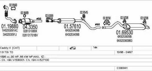 MTS C380041002837 - Система випуску ОГ autozip.com.ua