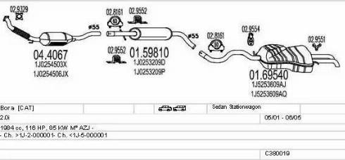 MTS C380019002811 - Система випуску ОГ autozip.com.ua