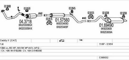 MTS C380032002828 - Система випуску ОГ autozip.com.ua