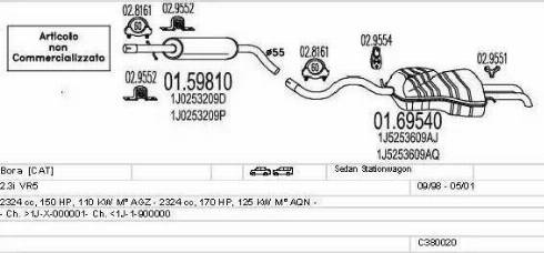 MTS C380020002812 - Система випуску ОГ autozip.com.ua