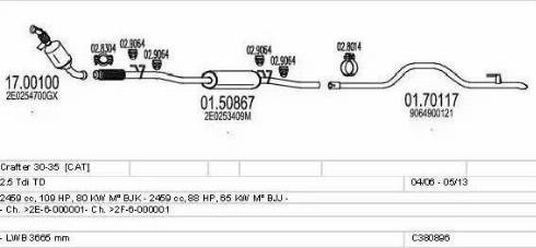 MTS C380896023149 - Система випуску ОГ autozip.com.ua