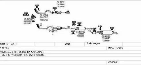 MTS C380811012103 - Система випуску ОГ autozip.com.ua