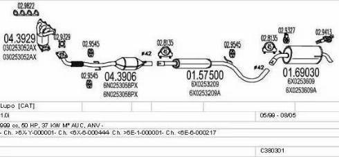 MTS C380301003154 - Система випуску ОГ autozip.com.ua