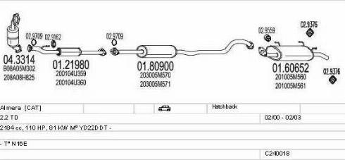 MTS C240018004484 - Система випуску ОГ autozip.com.ua