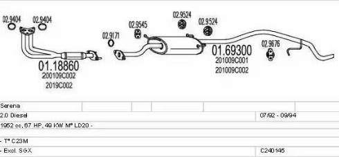 MTS C240145004624 - Система випуску ОГ autozip.com.ua