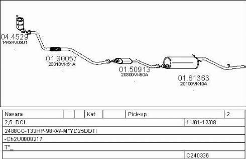 MTS C240336030223 - Система випуску ОГ autozip.com.ua