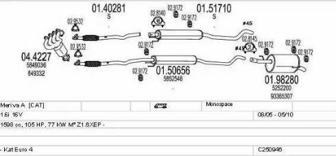 MTS C250946010521 - Система випуску ОГ autozip.com.ua