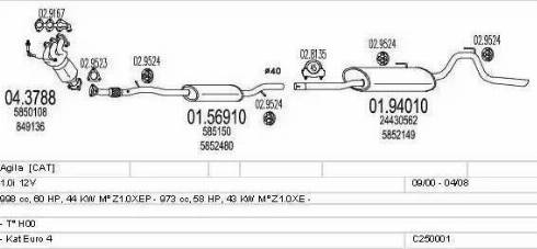 MTS C250001003379 - Система випуску ОГ autozip.com.ua