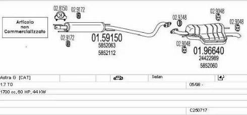 MTS C250717008102 - Система випуску ОГ autozip.com.ua