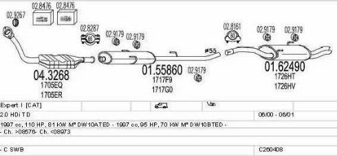 MTS C260408005543 - Система випуску ОГ autozip.com.ua