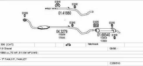 MTS C260510008137 - Система випуску ОГ autozip.com.ua