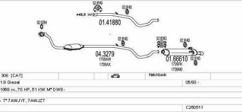 MTS C260511007946 - Система випуску ОГ autozip.com.ua