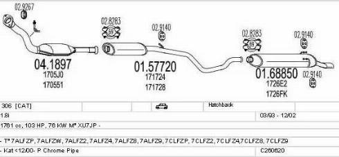 MTS C260620006405 - Система випуску ОГ autozip.com.ua