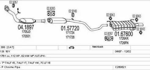 MTS C260621006412 - Система випуску ОГ autozip.com.ua