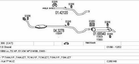 MTS C260148006047 - Система випуску ОГ autozip.com.ua