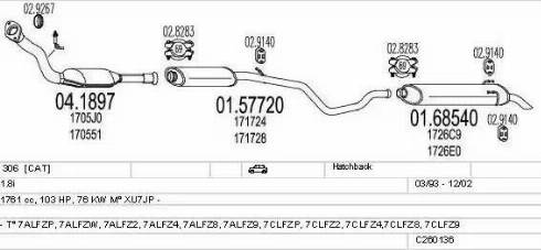 MTS C260136006041 - Система випуску ОГ autozip.com.ua