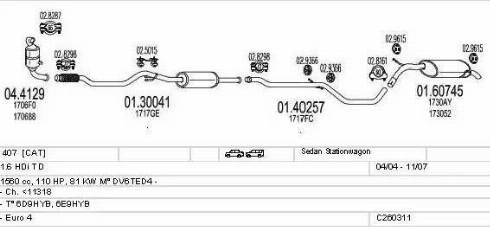 MTS C260311006219 - Система випуску ОГ autozip.com.ua