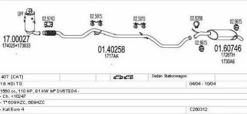 MTS C260312006220 - Система випуску ОГ autozip.com.ua