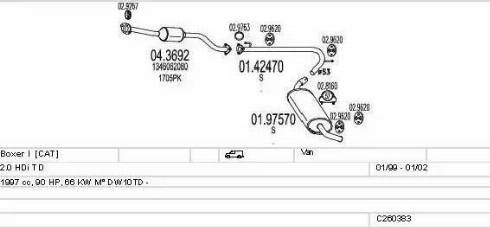 MTS C260383005518 - Система випуску ОГ autozip.com.ua