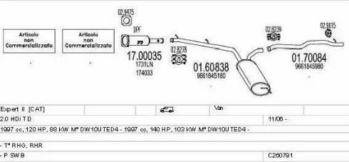 MTS C260791016402 - Система випуску ОГ autozip.com.ua