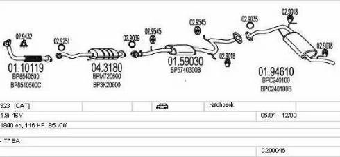 MTS C200046000083 - Система випуску ОГ autozip.com.ua