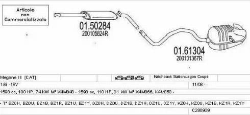 MTS C280909028078 - Система випуску ОГ autozip.com.ua