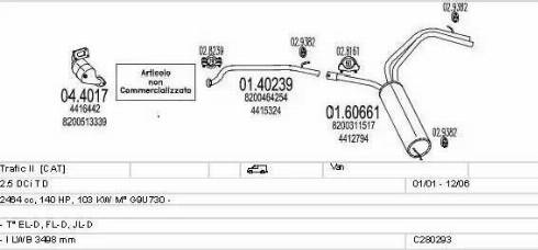 MTS C280293006852 - Система випуску ОГ autozip.com.ua