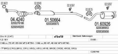 MTS C280748010643 - Система випуску ОГ autozip.com.ua