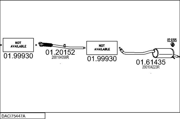 MTS DACI75447A059716 - Система випуску ОГ autozip.com.ua