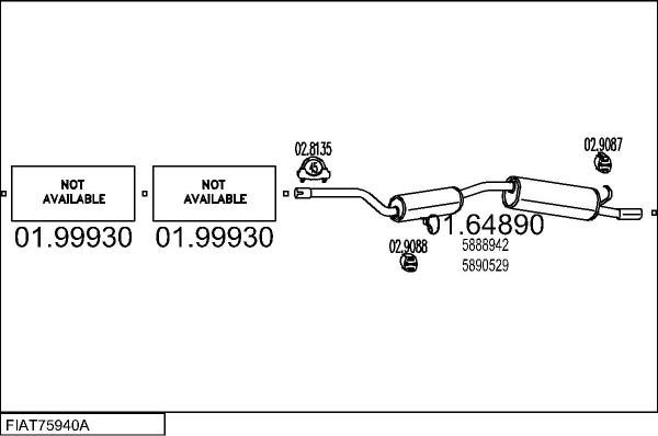 MTS FIAT75940A015896 - Система випуску ОГ autozip.com.ua