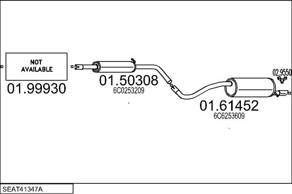 MTS SEAT41347A116636 - Система випуску ОГ autozip.com.ua