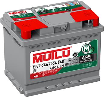 Mutlu AGM.L2.60.068.A - Стартерна акумуляторна батарея, АКБ autozip.com.ua