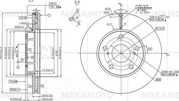 Nakamoto B02-TOY-18010406 - Гальмівний диск autozip.com.ua
