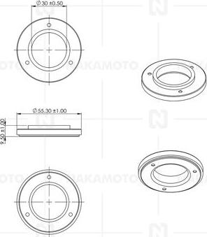 Nakamoto D08-VOL-20090002 - Опора стійки амортизатора, подушка autozip.com.ua