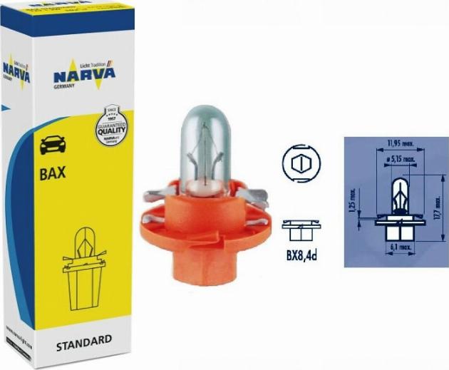 Narva 17046 - Лампа розжарювання, освітлення щитка приладів autozip.com.ua