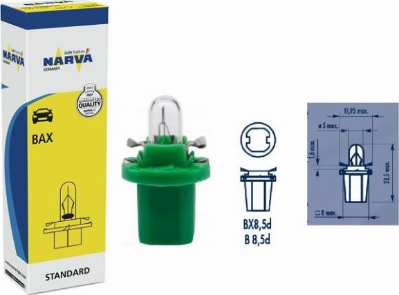Narva 170573000 - Лампа розжарювання, освітлення щитка приладів autozip.com.ua