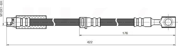 National NBH6051 - Гальмівний шланг autozip.com.ua