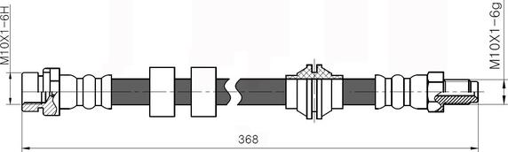 NATIONAL NBH6045 - Гальмівний шланг autozip.com.ua