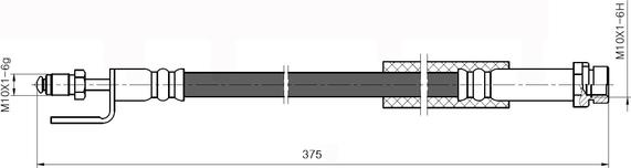 National NBH6084 - Гальмівний шланг autozip.com.ua