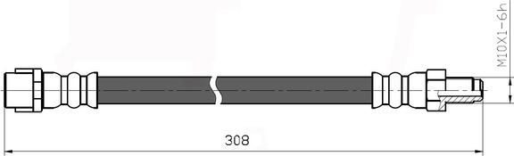 NATIONAL NBH6087 - Гальмівний шланг autozip.com.ua